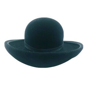 Bullocks Willshire Wynshire Millinery Luxuria Italy Black Vintage Wool Felt Hat